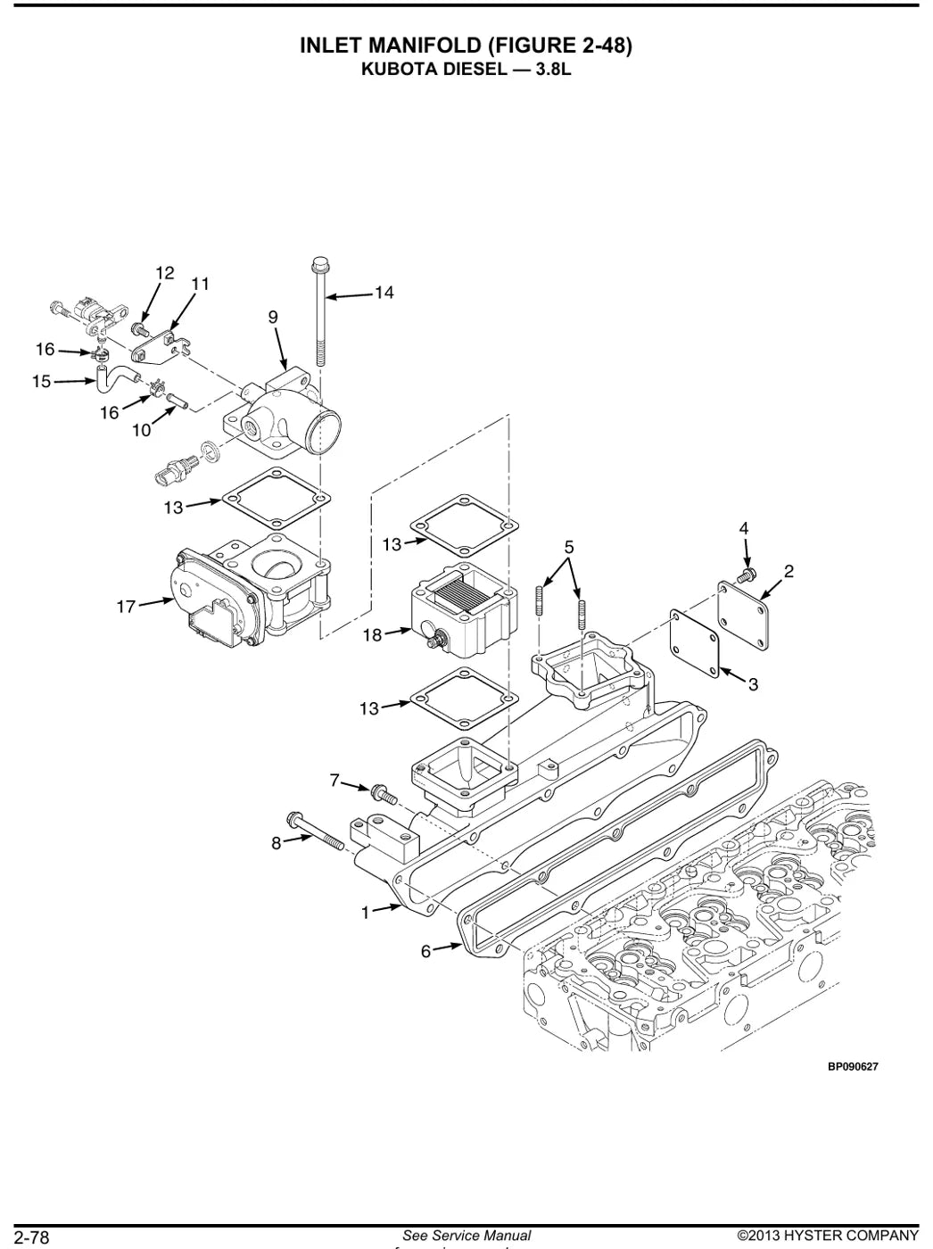 Detalhe de componentes ilustrados no Catálogo de Peças Hyster H80FT a H120FT