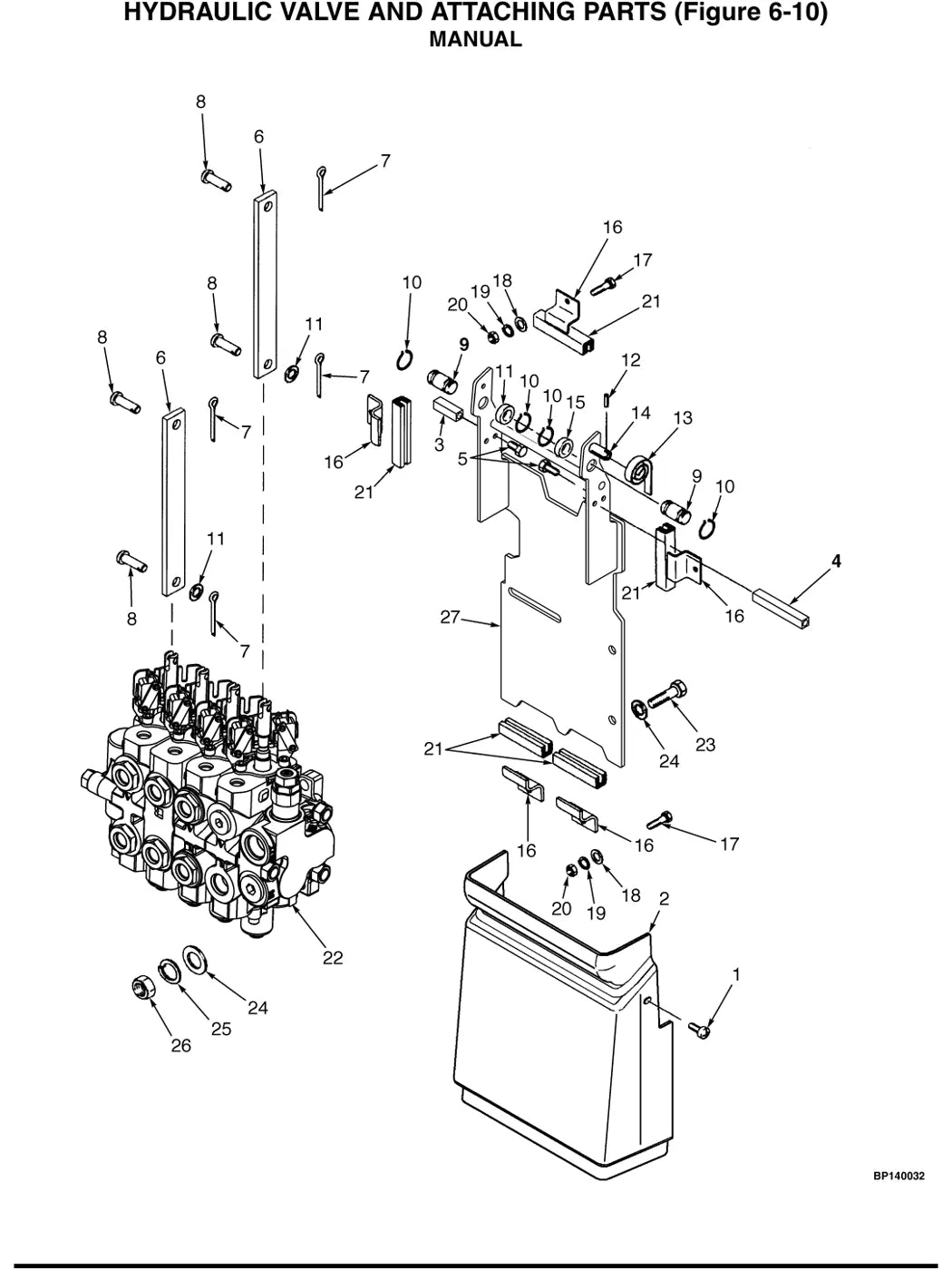 Detalhe de componentes ilustrados no Catálogo de Peças Hyster J1.60XMT a J2.00XMT