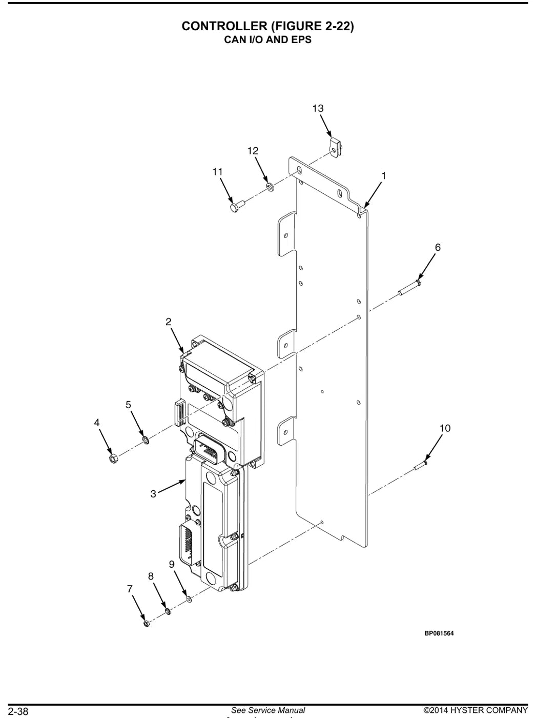 Detalhe de componentes ilustrados no Catálogo de Peças Hyster N45ZR2 e N35ZDR2 (D264)