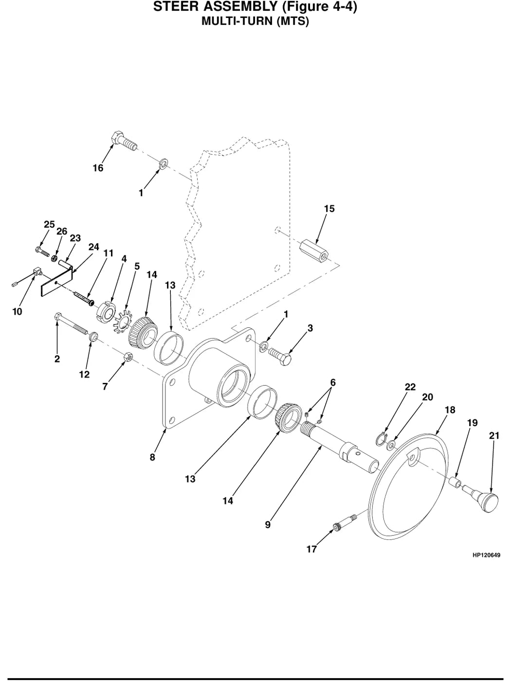 Detalhe de componentes ilustrados no Catálogo de Peças Hyster R30XM2, R30XMA2 e R30XMF2
