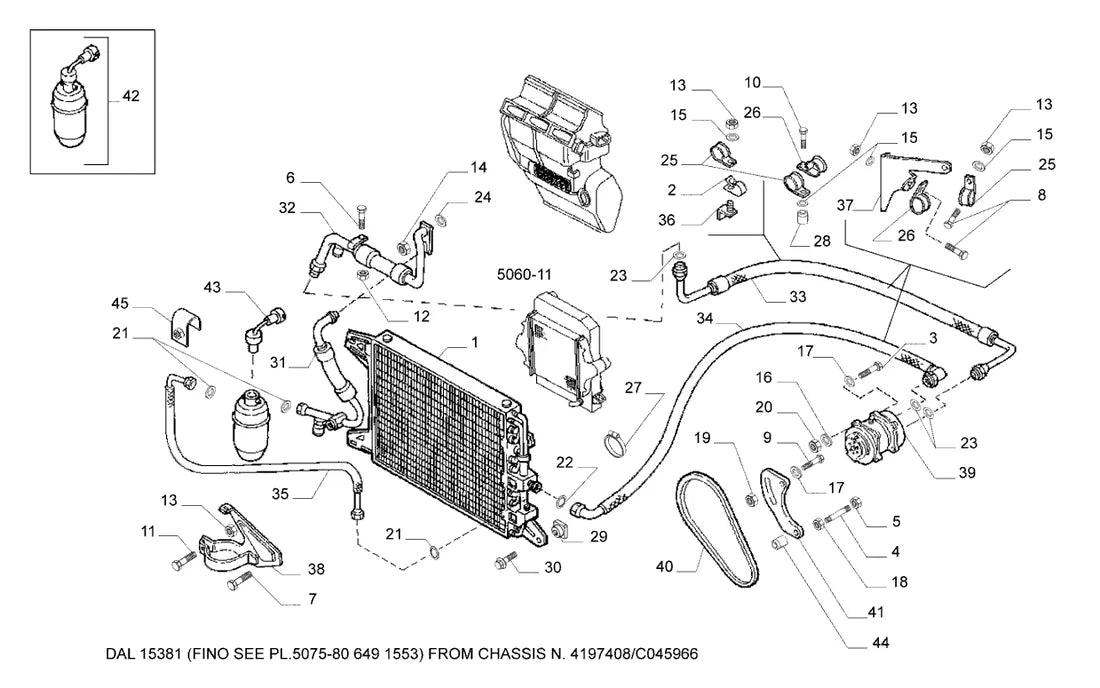 Vista explodida 3 do catálogo de peças Iveco EuroTrakker 450E37T