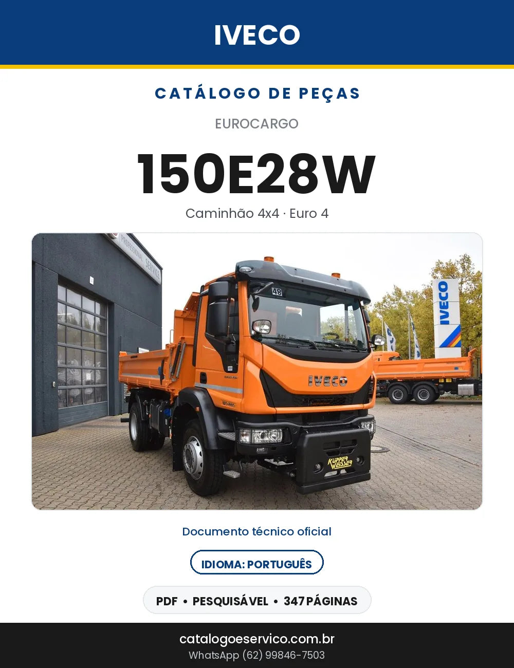 Catálogo de Peças Iveco EuroCargo 150E28W 4x4 Euro 4 — 347 Páginas em PDF