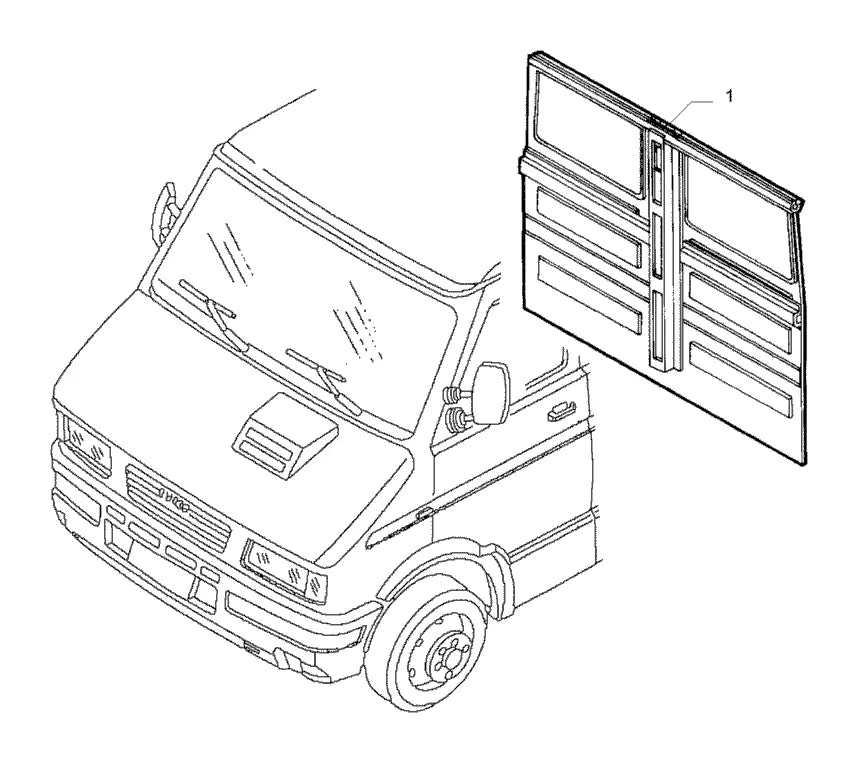 Vista explodida 1 do catálogo de peças Iveco Daily 49.10