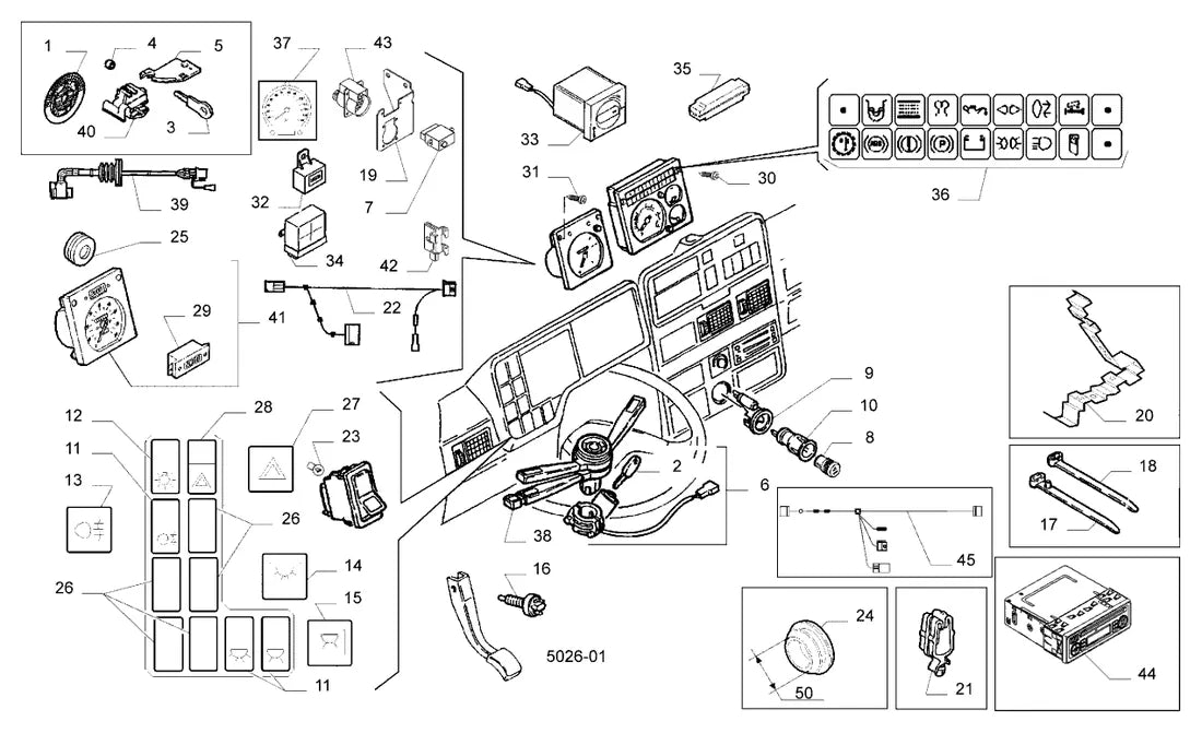 Vista explodida 4 do catálogo de peças Iveco Daily 35.13 4X4
