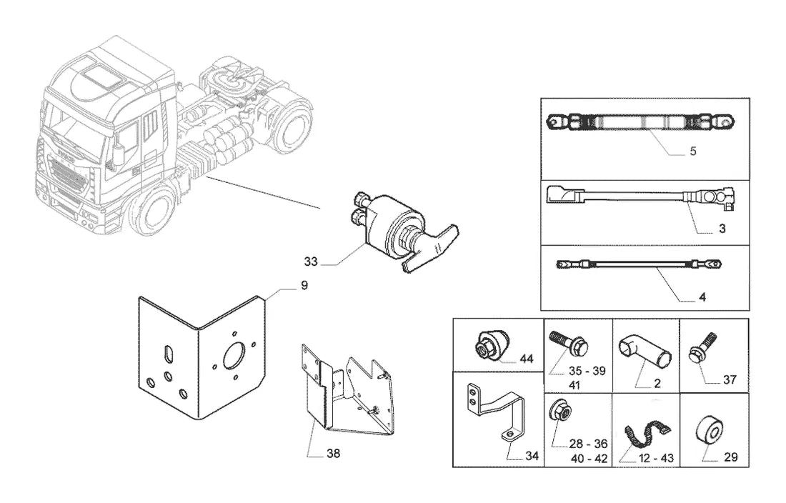 Vista explodida 2 do catálogo de peças Iveco Cursor Ecoline 180C33