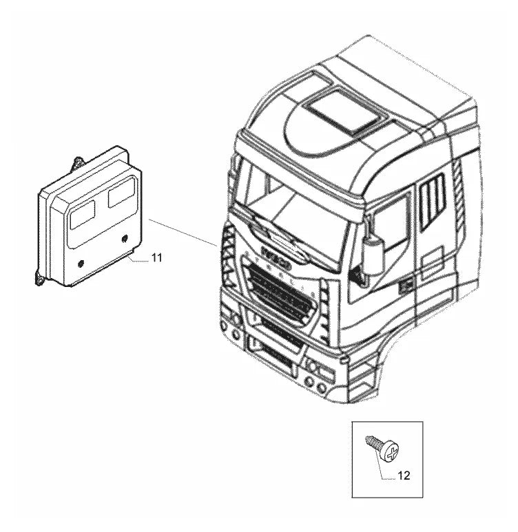 Vista explodida 1 do catálogo de peças Iveco Cursor Ecoline 450C33