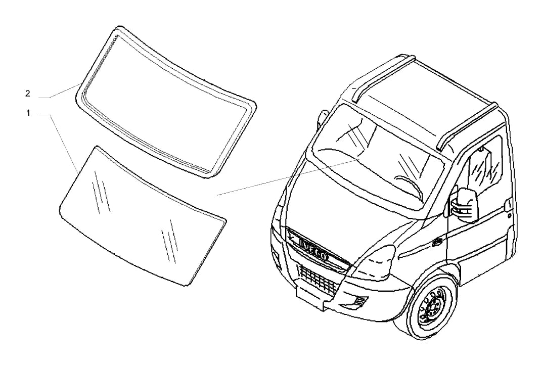 Vista explodida 2 do catálogo de peças Iveco Nova Daily Ecoline 70C17 Truck 7T