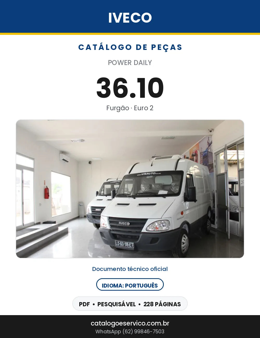 Catálogo de Peças Iveco Power Daily 36.10 Furgão Euro 2 — 228 Páginas em PDF