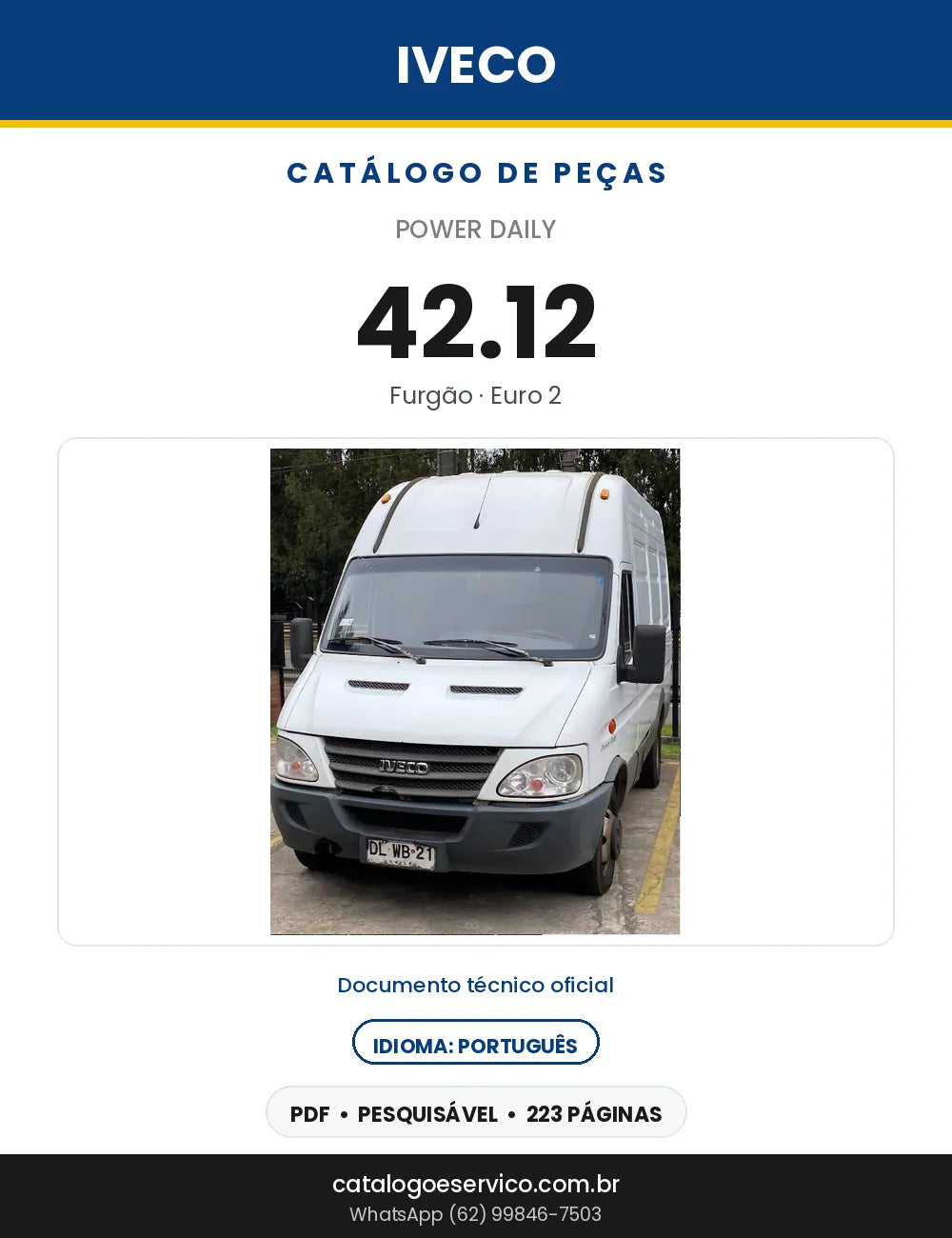 Catálogo de Peças Iveco Power Daily 42.12 Furgão Euro 2 — 223 Páginas em PDF