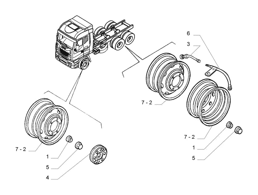 Vista explodida 2 do catálogo de peças Iveco Novo Stralis 200S41 NR