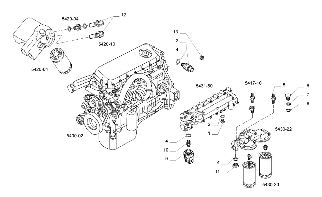Vista explodida 3 do catálogo de peças Iveco Novo Stralis 200S42
