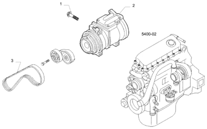 Vista explodida 2 do catálogo de peças Iveco Novo Stralis 490S38T/P
