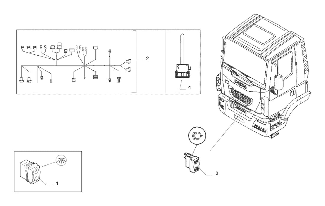 Vista explodida 2 do catálogo de peças Iveco Novo Stralis 490S42T