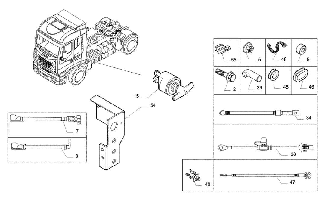 Vista explodida 4 do catálogo de peças Iveco Novo Stralis 570S42T