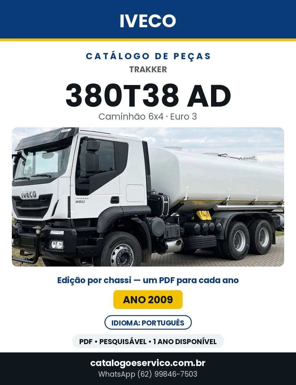 Catálogo de Peças Iveco Trakker 380T38 AD 6x4 Euro 3 — Ano 2009 | PDF