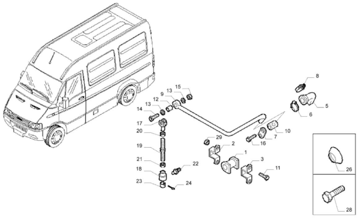 Vista explodida 2 do catálogo de peças Iveco Power Daily 36.13
