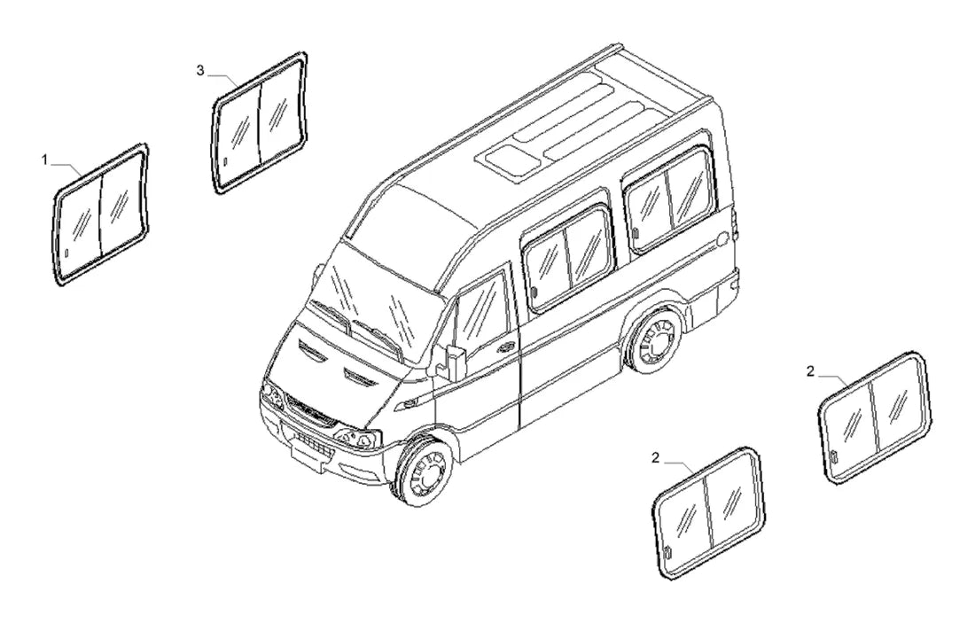 Vista explodida 2 do catálogo de peças Iveco Power Daily A36.13