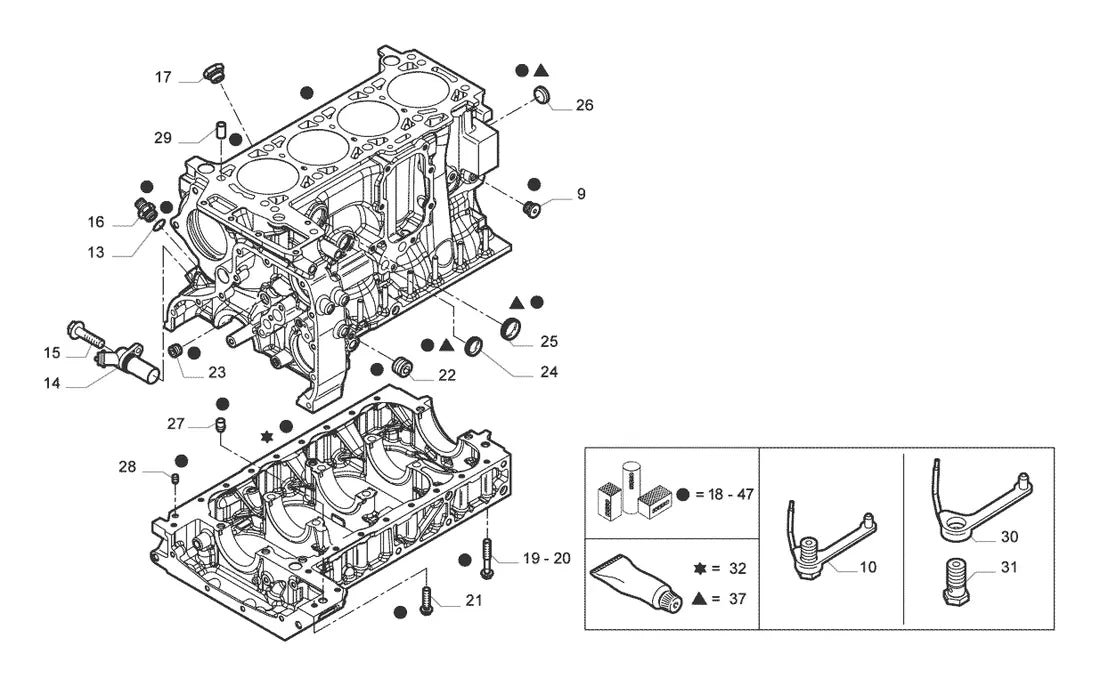 Vista explodida 4 do catálogo de peças Iveco Nova Daily Scudato Ecoline 70C17 HD