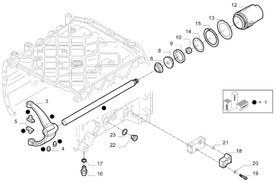 Vista explodida 3 do catálogo de peças Iveco Novo Stralis Ecoline 490S48T AS