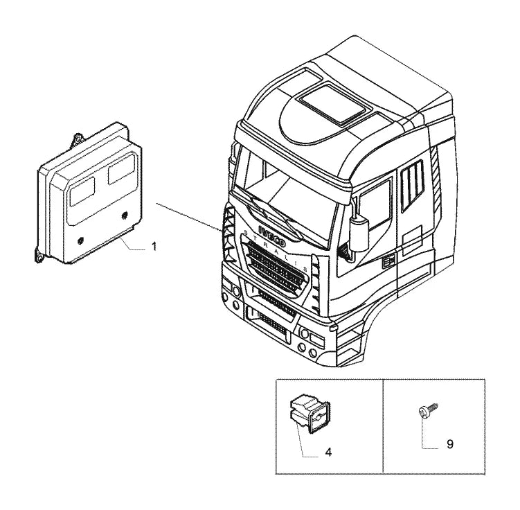 Vista explodida 3 do catálogo de peças Iveco Novo Stralis Ecoline 530S36T AT