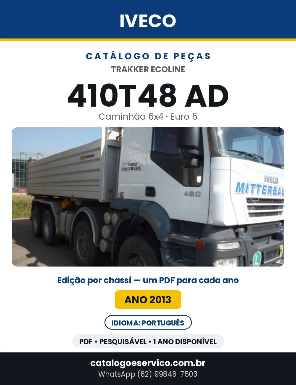 Catálogo de Peças Iveco Trakker Ecoline 410T48 AD 6x4 Euro 5 — Ano 2013 | PDF