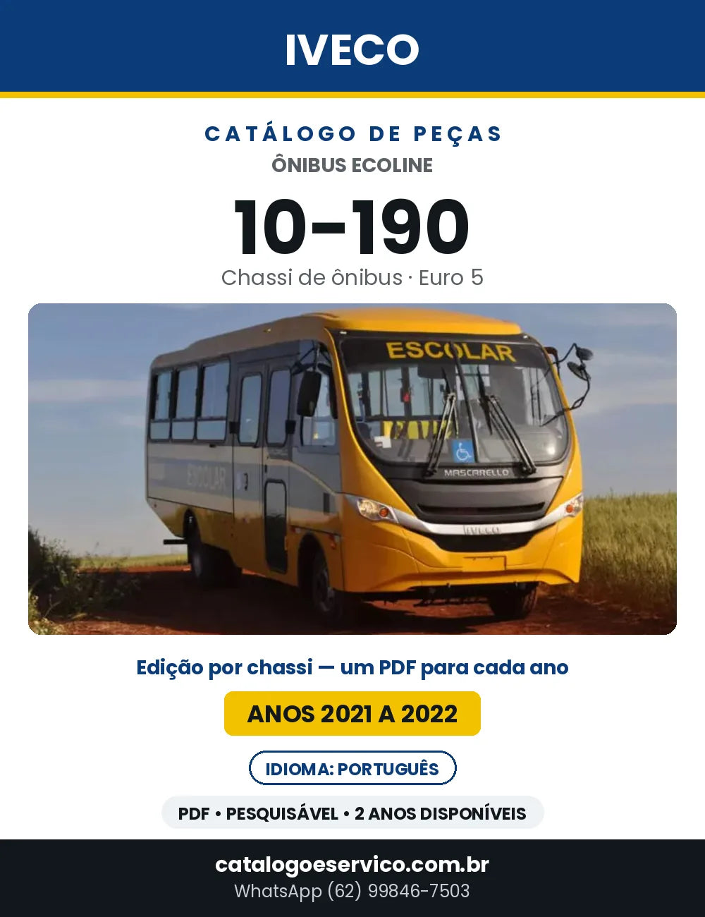 Catálogo de Peças Iveco Ônibus Ecoline 10-190 Euro 5 — 2021 a 2022 | PDF por Ano
