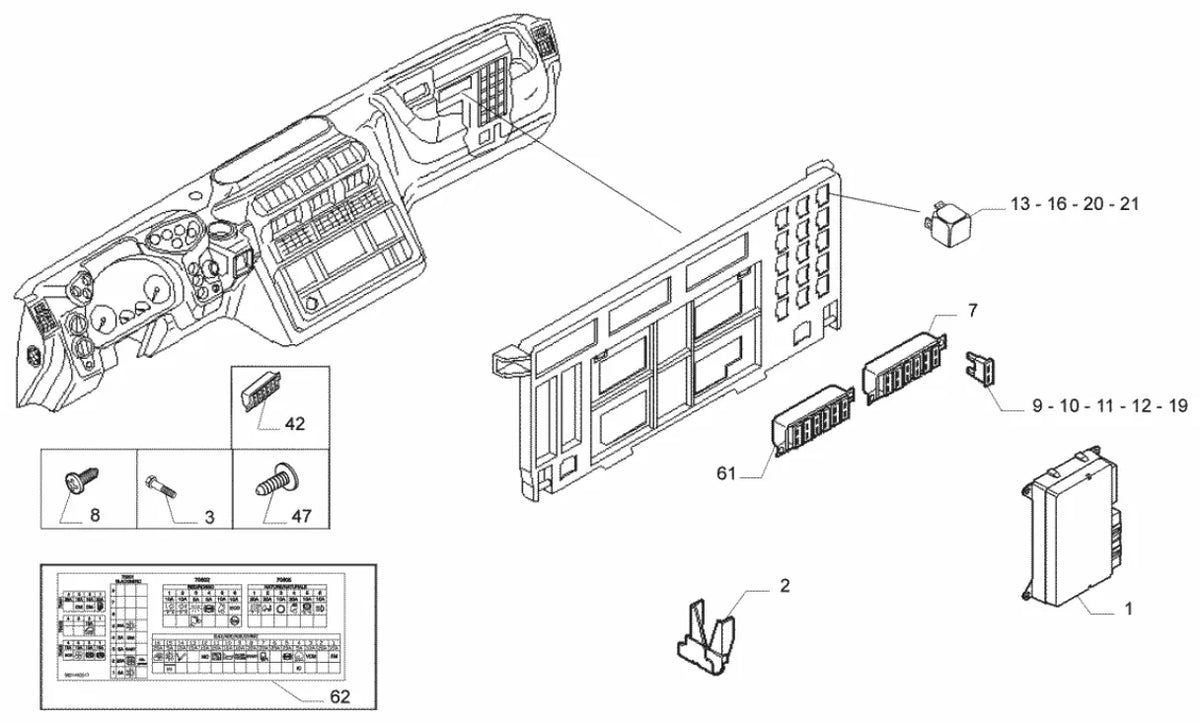 Vista explodida 3 do catálogo de peças Iveco Novo Stralis Ecoline 800S44T AS Eurotronic
