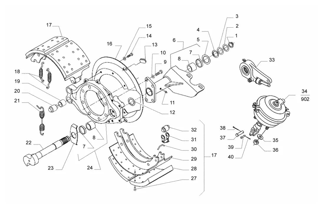 Vista explodida 4 do catálogo de peças Iveco Tector Ecoline 31-280