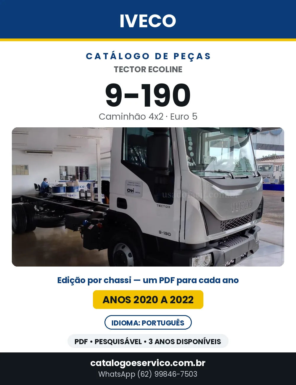 Catálogo de Peças Iveco Tector Ecoline 9-190 4x2 Euro 5 — 2020 a 2022 | PDF por Ano