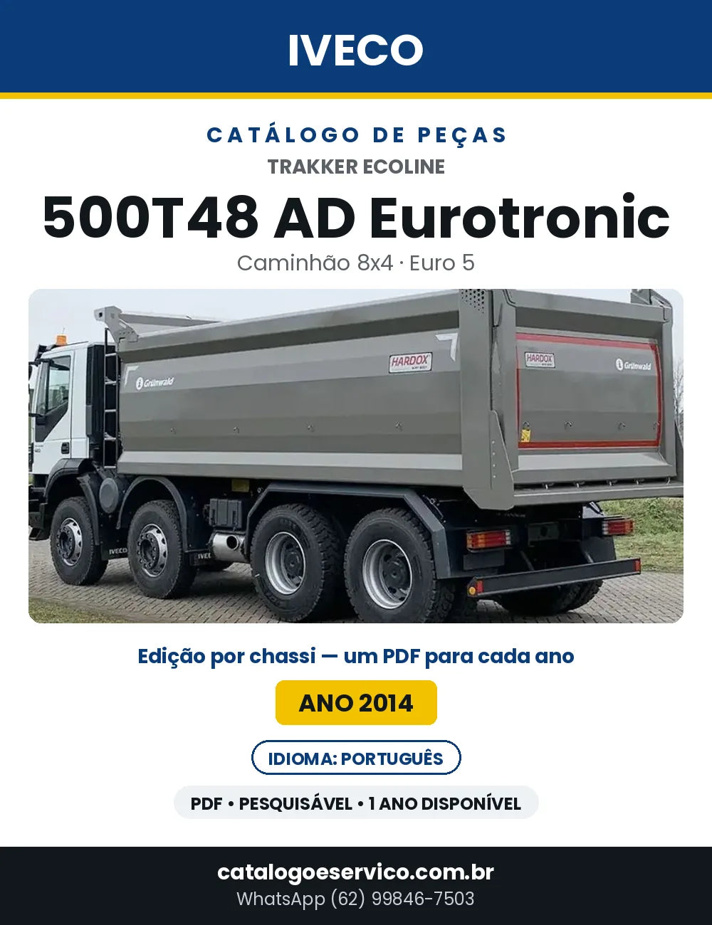 Catálogo de Peças Iveco Trakker Ecoline 500T48 AD Eurotronic 8x4 Euro 5 — Ano 2014 | PDF