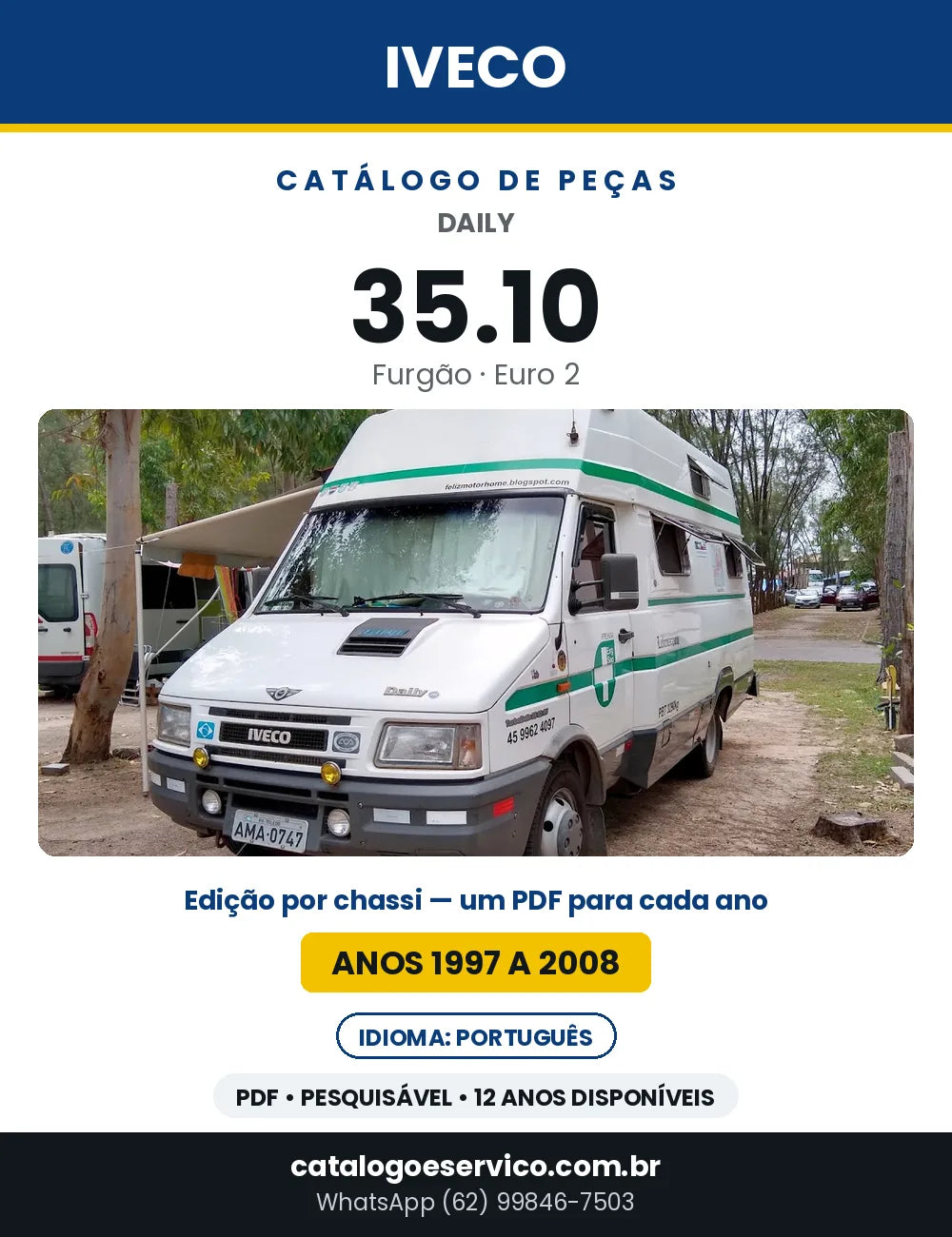 Catálogo de Peças Iveco Daily 35.10 Furgão Euro 2 — 1997 a 2008 | PDF por Ano