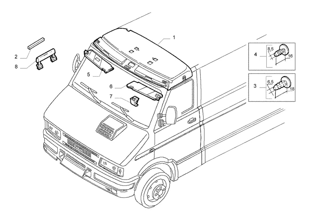 Vista explodida 3 do catálogo de peças Iveco Daily 59.12