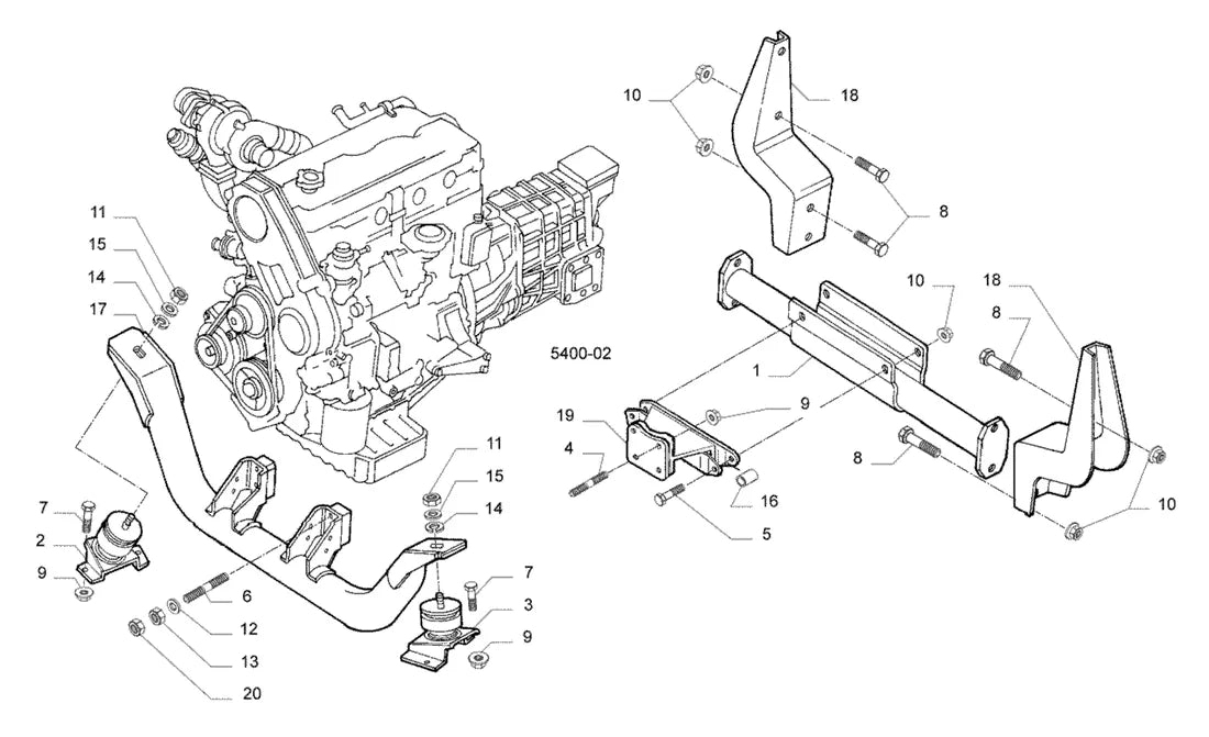Vista explodida 4 do catálogo de peças Iveco Daily 59.12
