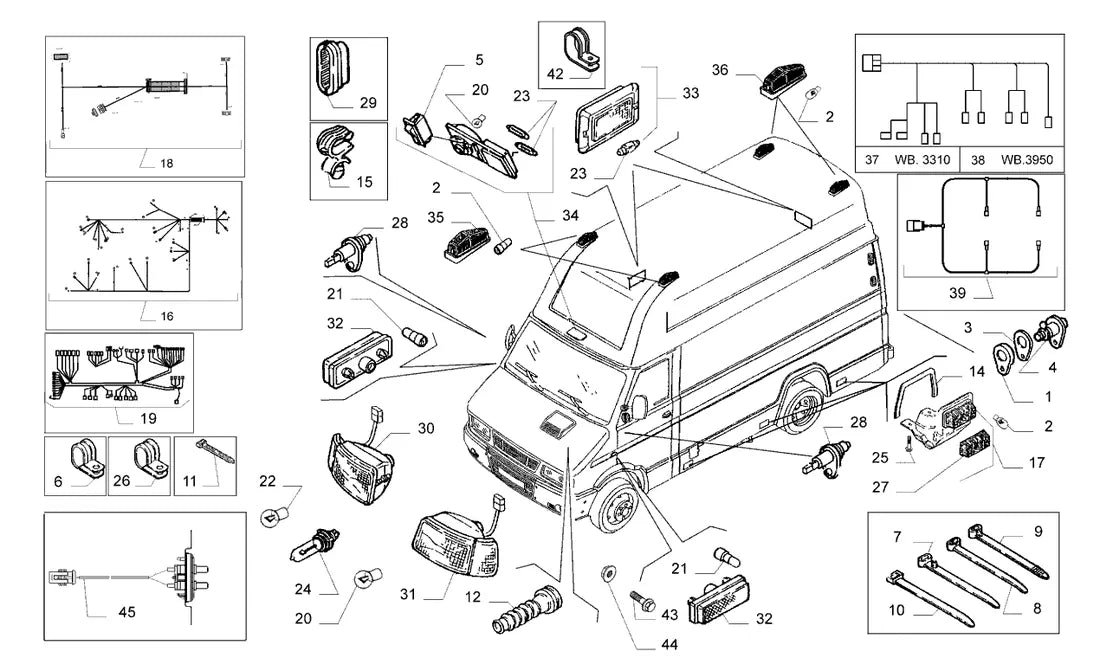 Vista explodida 4 do catálogo de peças Iveco Daily 38.13