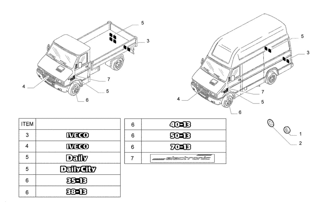 Vista explodida 2 do catálogo de peças Iveco Daily 40.13