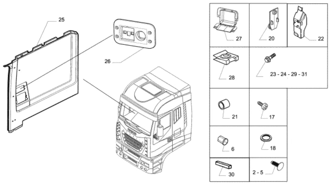 Vista explodida 4 do catálogo de peças Iveco Novo Stralis Ecoline 490S44T AS Eurotronic