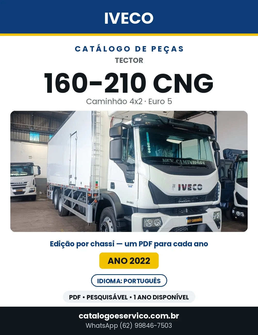 Catálogo de Peças Iveco Tector 160-210 CNG 4x2 Euro 5 — Ano 2022 | PDF