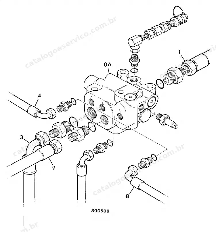 Catálogo de peças JCB 411B ZX — vista explodida 2 de 4