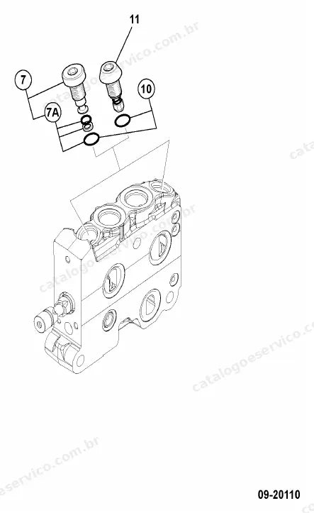 Catálogo de peças JCB 426 — vista explodida 2 de 4