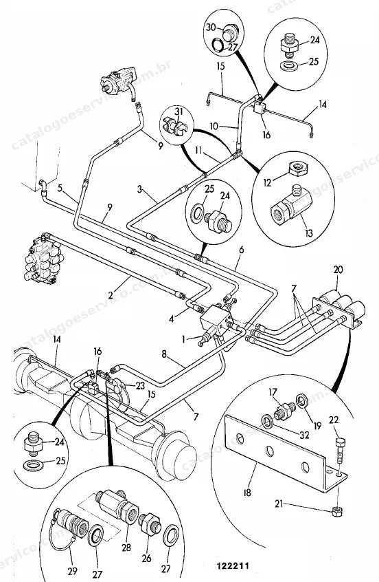 Catálogo de peças JCB 435 — vista explodida 2 de 4