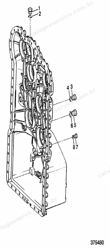 Catálogo de peças JCB 456e — vista explodida 1 de 4