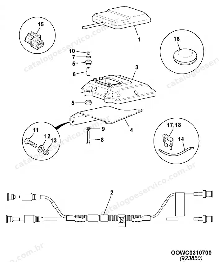 Catálogo de peças JCB 456e — vista explodida 3 de 4