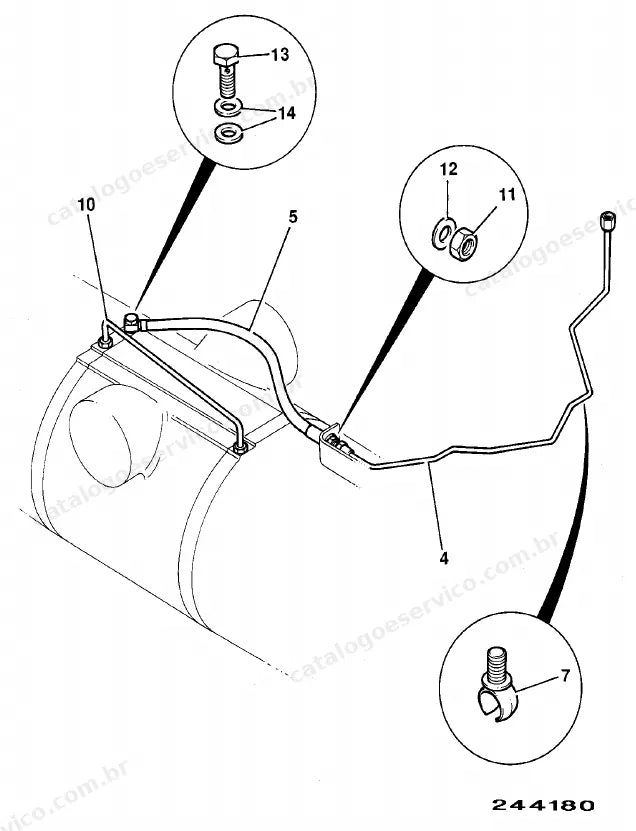 Catálogo de peças JCB 506B — vista explodida 1 de 4