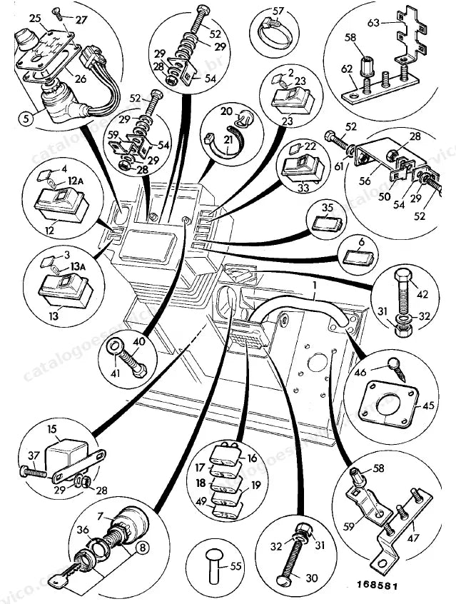 Catálogo de peças JCB 506B — vista explodida 4 de 4