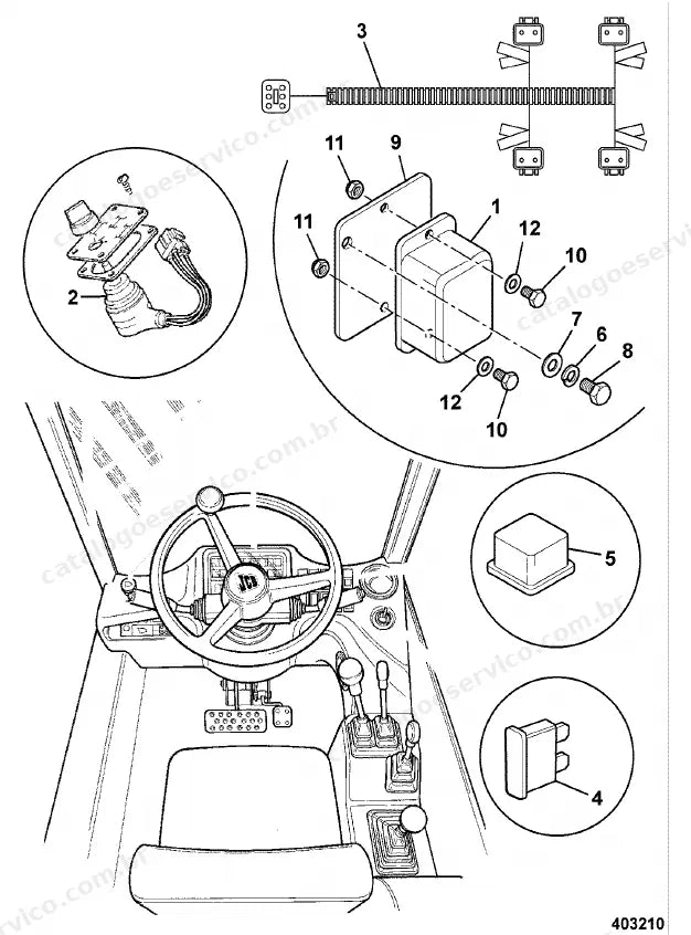 Catálogo de peças JCB 520-50 LE — vista explodida 2 de 4