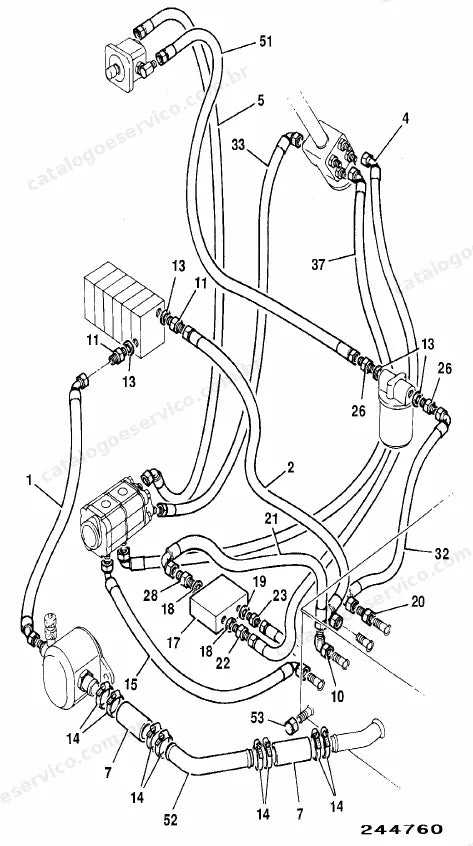 Catálogo de peças JCB 525-67 — vista explodida 1 de 4