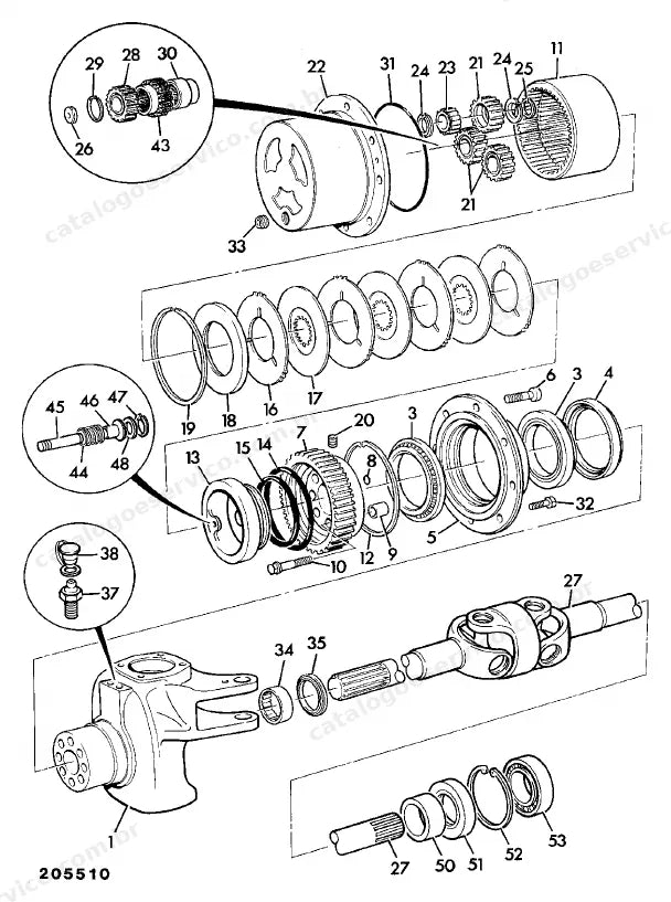 Catálogo de peças JCB 526-55 FS — vista explodida 1 de 4