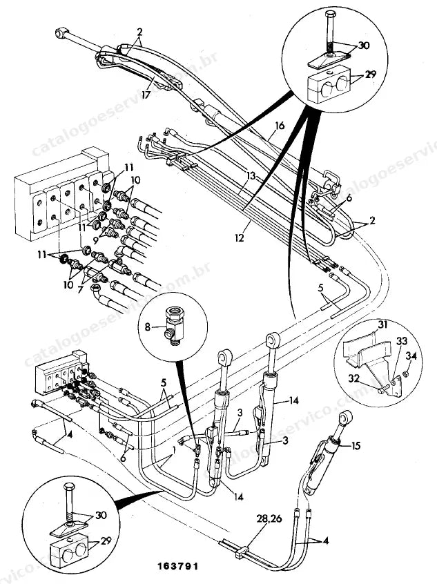 Catálogo de peças JCB 530-67 — vista explodida 2 de 4