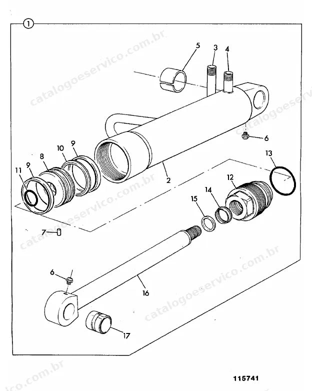 Catálogo de peças JCB 535-67 — vista explodida 2 de 4