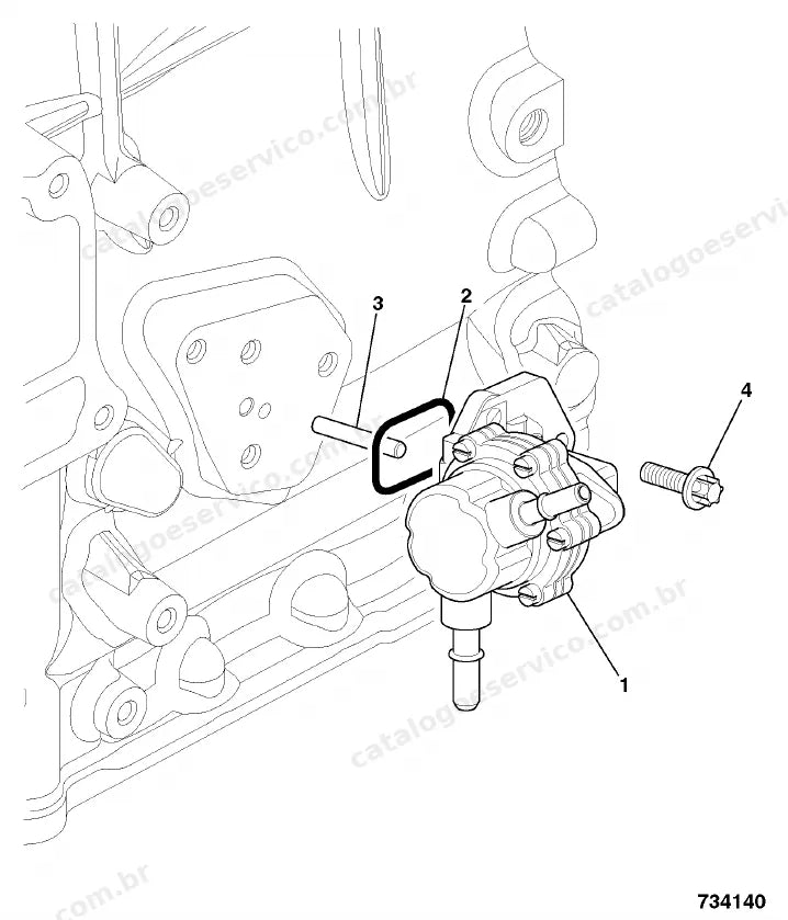 Catálogo de peças JCB Dieselmax 320/40124 — vista explodida 2 de 4